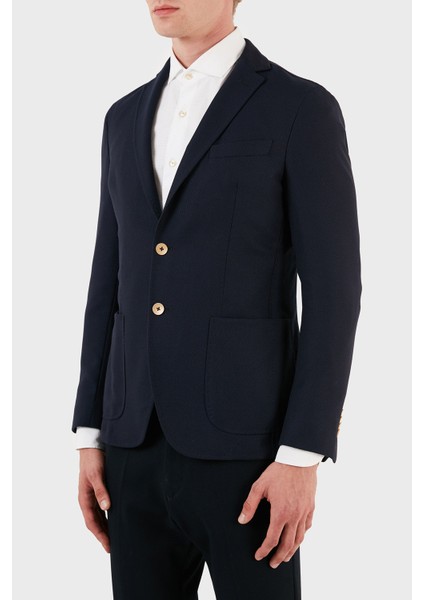 Yün ve Pamuk Karışımlı Blazer Ceket Erkek Ceket ZOX2111G517Y1161531C88