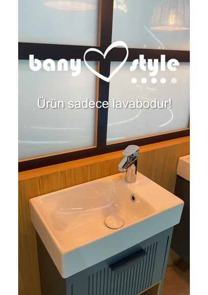 Seramik Cerastyle Dolap Uyumlu & Tezgah Üstü Sharp Seri Lavabo 50X30 044300-U