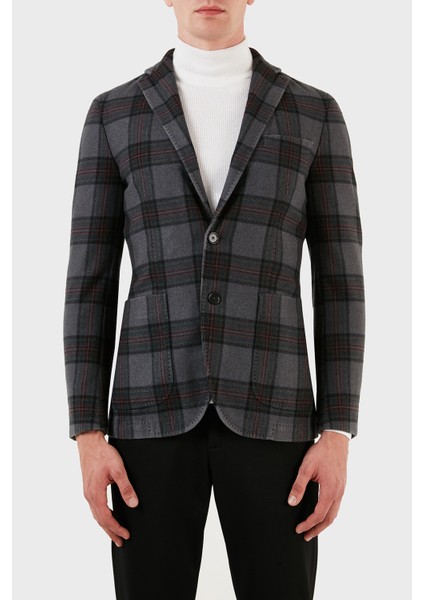 Ekoseli Blazer Ceket Erkek Ceket ZOX1910G807TW151634C98
