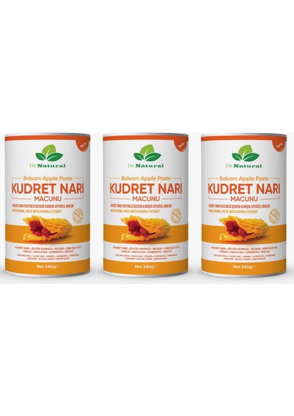 Dr. Natural Kudret Narı Macunu Bal Keçiboynuzu Bitki Karışımlı Bitter Melon Macun 240 gr (3 Adet)