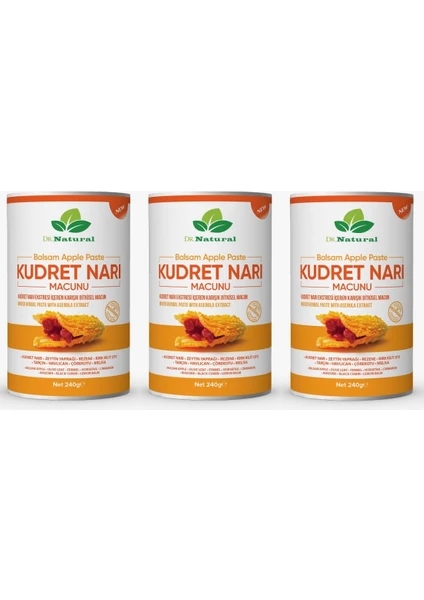 Dr. Natural Kudret Narı Macunu Bal Keçiboynuzu Bitki Karışımlı Bitter Melon Macun 240 gr (3 Adet)