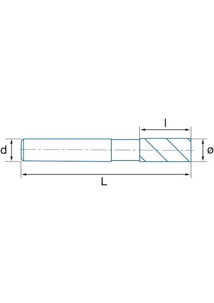 6,00X8X60 mm Izar Hss REF4412 Tek Ağızlı Alüminyum Freze