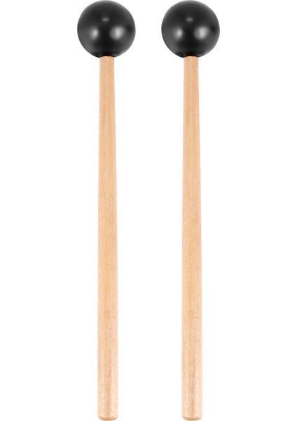 Adet Yumuşak Kauçuk Kafa Sopa Ahşap Saplı Çan Tokmaklar Glockenspiel Ksilofon Çan Müzik Aletleri Parçaları Siyah (Yurt Dışından)