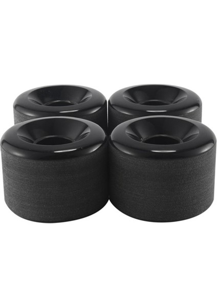4 Adet Kaykay Tekerlekleri Elastik Pu Giyilebilir Esnek Dayanıklı 65X45 Pu Kaykay Tekerlekleri Spor Siyah (Yurt Dışından)
