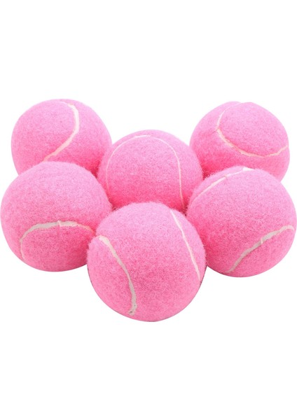 6 Adet Paket Pembe Tenis Topları Aşınmaya Dayanıklı Elastik Eğitim Topları 66MM Bayanlar Yeni Başlayanlar Için Uygulama Tenis Topu Kulübü (Yurt Dışından)