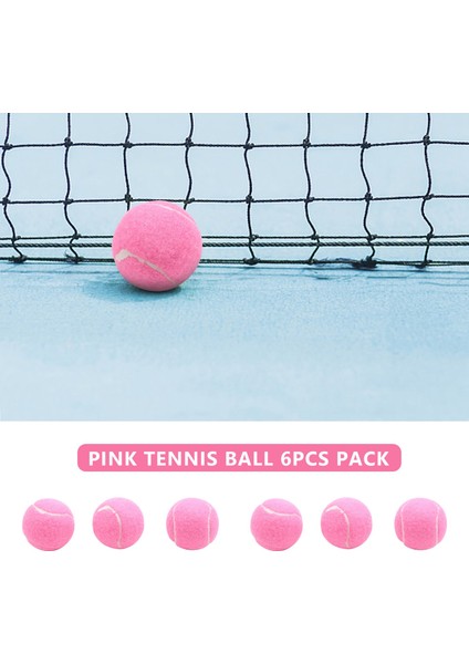 6 Adet Paket Pembe Tenis Topları Aşınmaya Dayanıklı Elastik Eğitim Topları 66MM Bayanlar Yeni Başlayanlar Için Uygulama Tenis Topu Kulübü (Yurt Dışından) modelleri