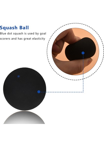 Squash Topu Hızlı Hızlı Spor Profesyonel Oyuncu Yarışması Squash(3 Adet) (Yurt Dışından)