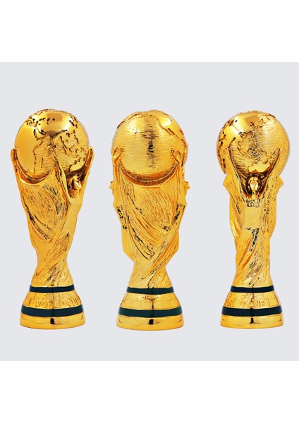 13CM 2022 Katar Trophy Tam Altın Kaplama Reçine Bardak Modeli Hatıra Futbol El Sanatları Dekorasyon Hayranları (Yurt Dışından) modelleri