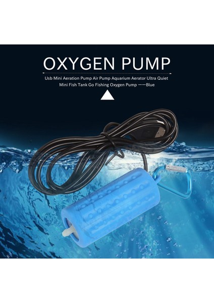 USB Mini Havalandırma Pompası Hava Pompası Akvaryum Havalandırıcı Ultra Sessiz Mini Balık Tankı Balık Tutmaya Gitmek Oksijen Pompası ——mavi (Yurt Dışından)