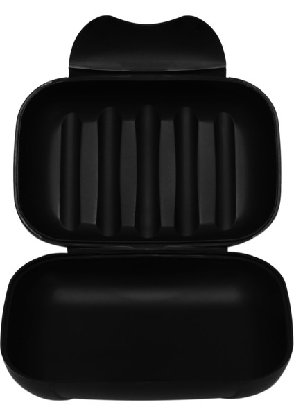 Seyahat Için Abs Kılıfında Sabun Kutusu Suya Dayanıklı Taşınabilir Kılıflar-Siyah (Yurt Dışından)