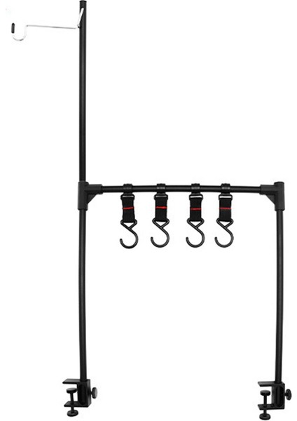 Açık Masaüstü Raf Alüminyum Alaşımlı Piknik Sofra Çok Raflı Kamp Lambası Masanın Yanında Standı, 38 x 35 cm (Yurt Dışından)