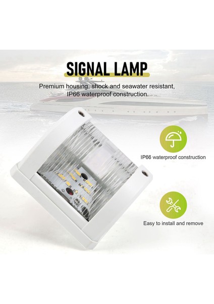 Tekne 12V Kıç Işık Navigasyon Işıkları Deniz LED Tekne Işık Yelkenli Lamba Su Geçirmez Navigasyon Işığı Yat Tekne (Yurt Dışından)