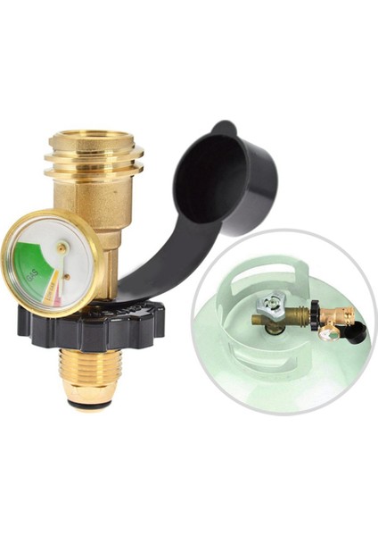 Işıklı Basınç Göstergesi Adaptörü Gaz Tankı Dönüştürücü SL-YK01-1 ile Propan Adaptör Konnektörü (Yurt Dışından) fiyatları