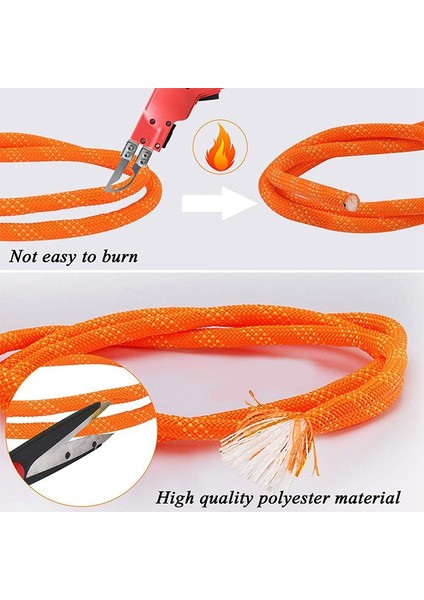 10M Kaya Çapı 12 mm Ağır Hizmet Tipi Ağaç Yangın Kaçış Emniyet Halatı, Rappelling Balıkçılık Kamp Yürüyüş ve Dağcılık Için 2 Karabina ile (Yurt Dışından)