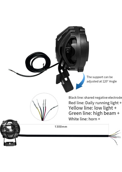 Elektrikli Kar Araci Off-Road Araç Korna Far X5 Alüminyum Alaşımlı 36V 48V Gece Bisiklet Su Geçirmez Dış Işık (Yurt Dışından)