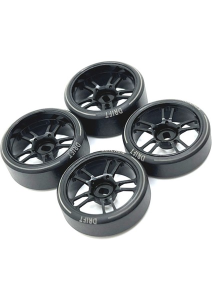 Dört Metal Jant/tekerlek Için Evrensel 1/28 Rc Yol Yarışı Drift, 27MM Drift Tekerlekler, Siyah (Yurt Dışından)