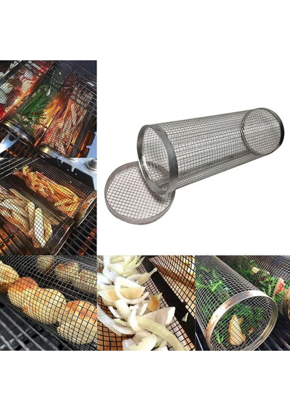 Paslanmaz Çelik Barbekü Pişirme Izgaraları Rendeleyin Açık Yuvarlak Barbekü Kamp Ateşi Izgaraları Izgara-Kamp Piknik Tencere (30CM) (Yurt Dışından) fiyatları
