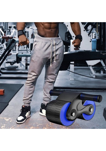 Otomatik Karın Makaralı Tekerlek Ev Karın Egzersizi Yeni Başlayanlar Için Diz Pedleri ile Ev Spor Salonu Fitness Ekipmanları-C (Yurt Dışından) fiyatları