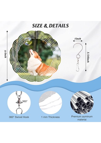 2 Adet 10 Inç Süblimasyon Rüzgar Spinner Boşlukları 3D Rüzgar Spinners Asılı Rüzgar Spinner Kapalı Açık Hava Bahçe Dekorasyonu (Yurt Dışından) fiyatları