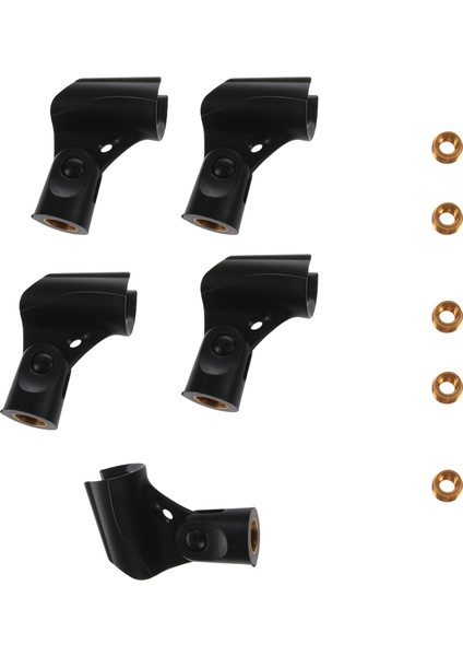 Evrensel Mikrofon Klipsi Tutucu, 5/8 Inç Erkek - 3/8 Inç Dişi Somun Adaptörleri Siyah (5'li Paket) (Yurt Dışından)