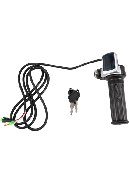 Bisiklet Büküm Gaz Elektrikli Bisiklet Gaz Kelebeği 36 V Gaz Kolu Gaz LCD Ekran Kilit Anahtarı (Yurt Dışından)