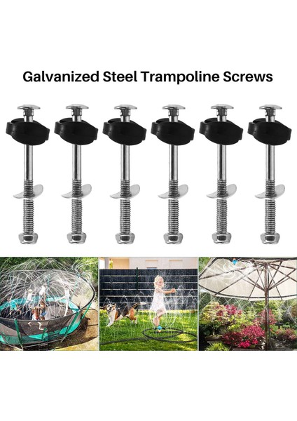 Trambolin Vidaları Kitleri, 12 Adet Galvanizli Çelik Trambolin Vidaları Trambolin Düzeneğinin Değiştirilmesi Için Sabitleme Aksesuarları (Yurt Dışından) modelleri