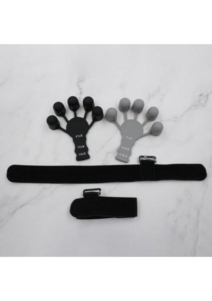 Parmak Tutucu Gitar Parmak Egzersiz 6 Dayanıklı Mukavemet Eğitmeni El Eğitmeni Ekipmanları El Güçlendirici Siyah (Yurt Dışından)