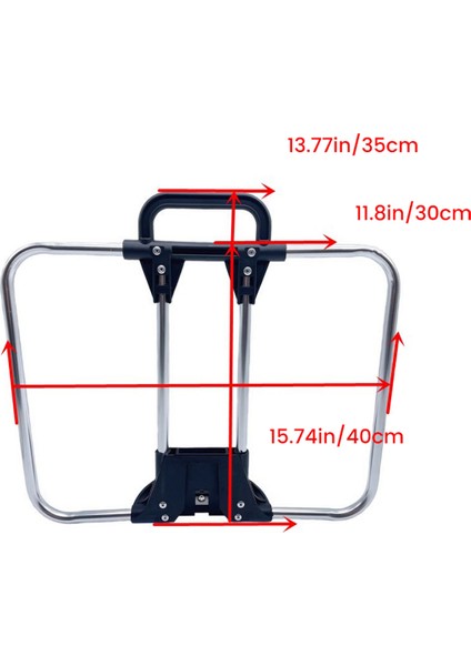 Katlanır Bisiklet Çantası Sepet Çerçevesi Sepet Çanta Için Standı Katlanır Bisiklet Aksesuarları 40X30 cm Gümüş (Yurt Dışından) modelleri