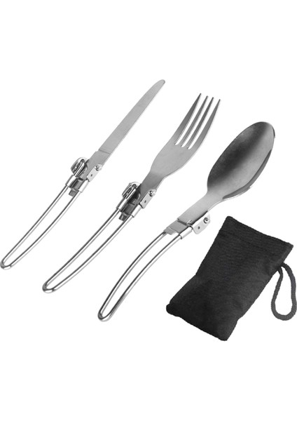 Tencere Sırt Çantası Spork Çatal Paslanmaz Çelik Katlanır Bıçak Gereçler Kaşık Seti Combo Piknik Kamp Çatal Bıçak Takımı Sofra Sofra Takımı (Yurt Dışından)