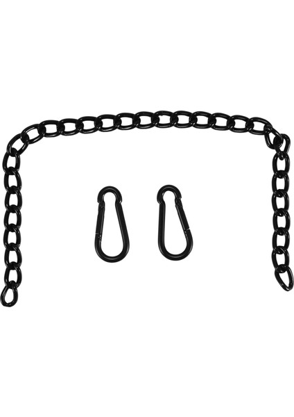 2 Karabinalı Çelik Asılı Sandalye Zinciri, Ağır Hizmet Sundurma Salıncak Hamak Zinciri Seti, Hamak Salıncakları Için (66CM) (Yurt Dışından)