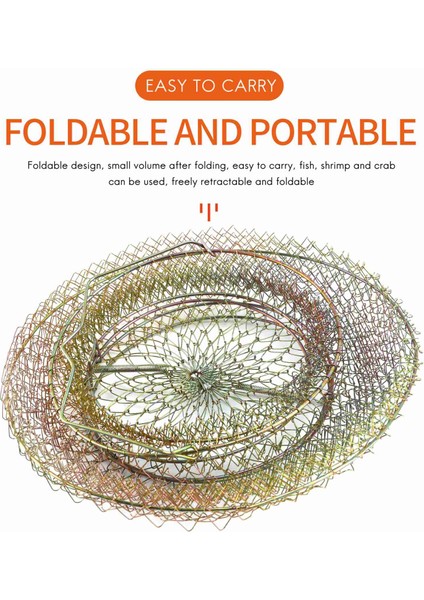 Katlanabilir Taşınabilir Çelik Tel Balıkçılık Pot Tuzak Net Yengeç Crawdad Kafes Balık Sepeti (Yurt Dışından) modelleri