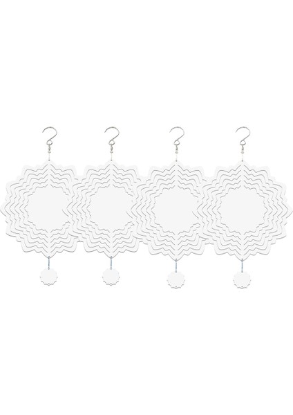 4 Adet 8 Inç Süblimasyon Rüzgar Spinner Boş Süblimasyon Boşlukları Rüzgar Heykel Asılı Süsleme Yard Bahçe Dekorasyon (Yurt Dışından)