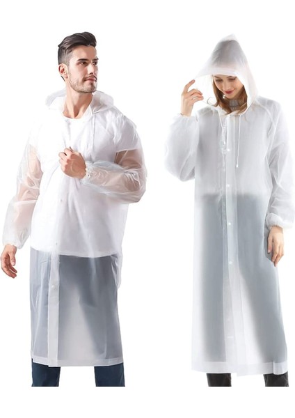 Yağmurluk 2 Paket Yağmur Pançolar Erkekler Kadınlar Için Yetişkinler Yeniden Kullanılabilir Taşınabilir Yağmurluk Su Geçirmez Elastik Kollu (Yurt Dışından)