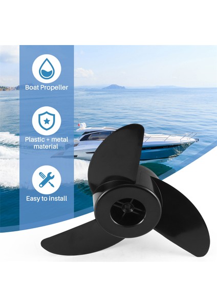 Tekne Pervaneleri Elektrikli Dıştan Takma Motor Pervane ET44L ET54L D65L Trolling Motorlar Montaj Aksesuarları/tekne 3 Bıçaklı (Yurt Dışından)