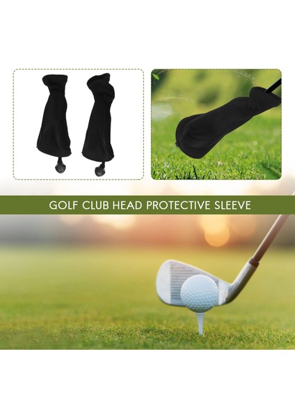 Siyah Golf Başlığı Sürücüyü Kapaklar 1 3 5 Golf Kulübü Için Fairway Woods Baş Örtüleri Tüm Fairway ve Sürücü Kulüplerine Uygun 3 Adet (Yurt Dışından) fırsatları