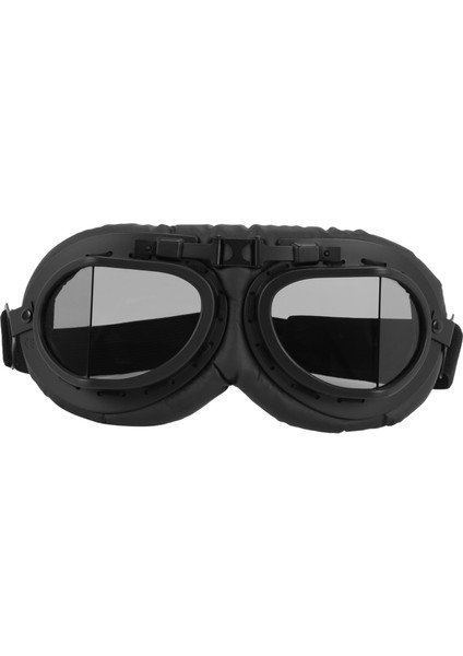 Retro Gri Motosiklet Kask Pilot Gözlüğü Vintage Ikinci Dünya Savaşı Pilot Gözlüğü Motosiklet Scooter Gözlük Uv Kask (Yurt Dışından)