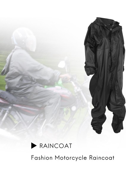 Moda Motosiklet Yağmurluk/yapışık Yağmurluk/tulum Erkek ve Kadın Fisyon Yağmurluk Yağmurluk Boyutu Xl Siyah (Yurt Dışından) fiyatları