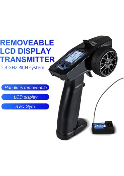 Turbo Yarış 2.4g 4ch Uzaktan Sistem LCD Ekran Radyo Verici Uzaktan Kumanda Alıcı ile Rc Araba Oto Tekne Için (Yurt Dışından)
