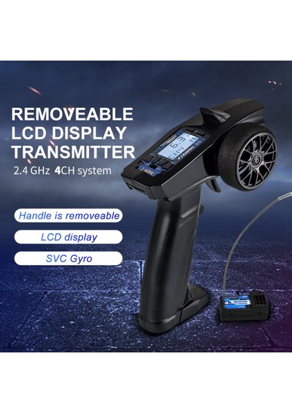 Turbo Yarış 2.4g 4ch Uzaktan Sistem LCD Ekran Radyo Verici Uzaktan Kumanda Alıcı ile Rc Araba Oto Tekne Için (Yurt Dışından)