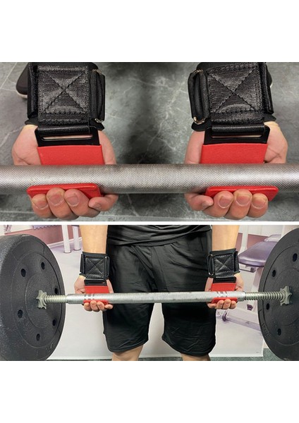 Ağırlık Kaldırma Kancası Sapları Bilek Sarmalarıyla El Çubuğu Bilek Kayışı Gym Fitness Kanca Ağırlık Kayışı Pull-Up Kaldırma Eldivenleri (Yurt Dışından) fırsatları