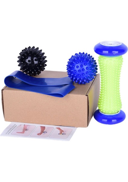 Yoga Masaj Sopası 4 Parçalı Set Pvc Yoga Malzemeleri Dikenler Egzersiz Masaj Topu Elastik Bant Ayak Bileği Rulo Ekipmanları (Yurt Dışından) fiyatları