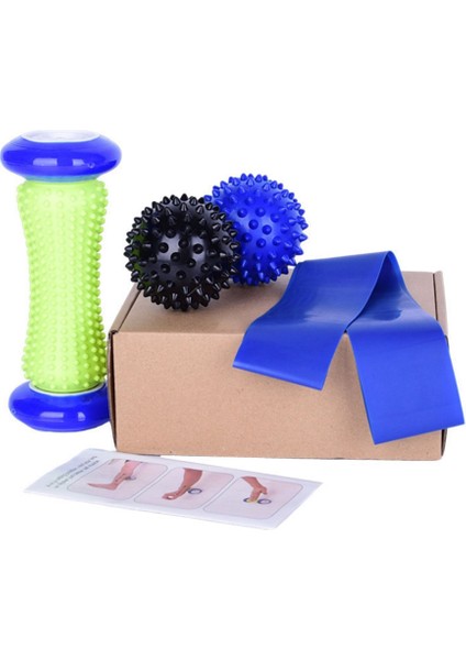 Yoga Masaj Sopası 4 Parçalı Set Pvc Yoga Malzemeleri Dikenler Egzersiz Masaj Topu Elastik Bant Ayak Bileği Rulo Ekipmanları (Yurt Dışından) fırsatları