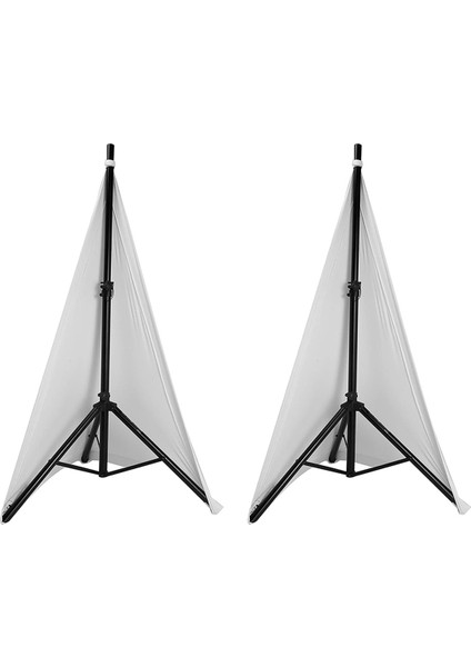 Evrensel Dj Işığı Hoparlör Standı Kapağı Çift Taraflı Tripod Standı Etek Scrim Kapak Gerilebilir Malzeme, 2 Adet (Yurt Dışından)