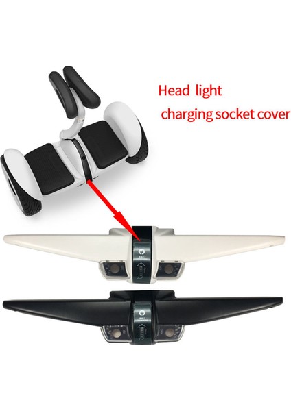 Mini S Pro Kendini Dengeleyen Scooter Için Ön Aydınlatma Kapağı Düzeneği Ön Trim Düzeneği Aksesuarları, Ön Siyah (Yurt Dışından)