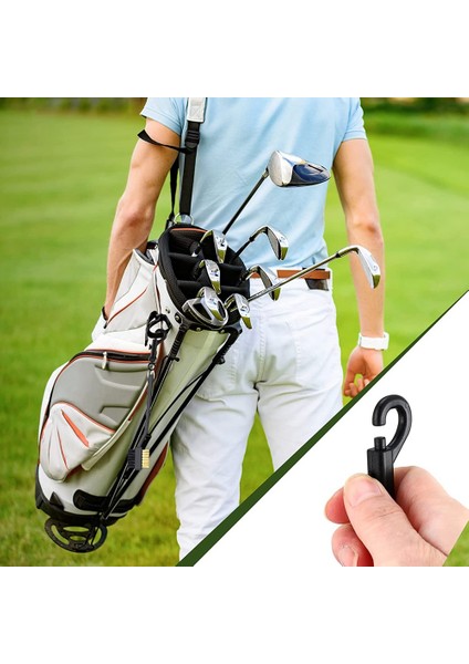 15PCS Golf Club Fırçası ve Kulüp Groove Temizleyici, Çift Taraflı Temizlik Groove Clips Siyah (Yurt Dışından)