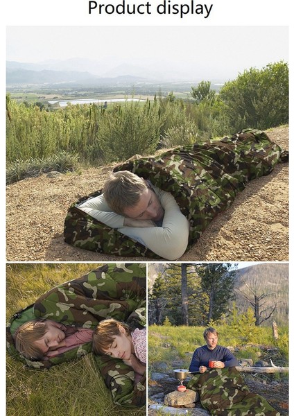 Kamuflaj Uyku Tulumu Açık Kamp Uyku Tulumu Seyahat Sıcak Yetişkin Kış Pamuk Uyku Tulumu Kalınlaşmış (Yurt Dışından) modelleri