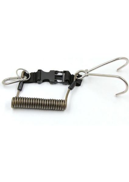 Scuba Resif Paslanmaz Steelhook Çift Dalış Resif Kancası Spiral Bobin Kordon Dalış Güvenli Aksesuarları (Yurt Dışından)