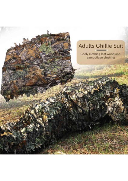 3D Yaprak Yetişkin Takım Elbise Woodland Kamuflajı/kamuflaj Avı Geyik Stalking (Yurt Dışından)