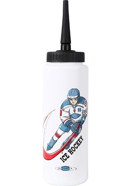 1000 ml Buz Hokeyi Su Şişesi Taşınabilir Yüksek Kapasiteli Futbol Şişesi Klasik Tasarım Spor Şişe A (Yurt Dışından)