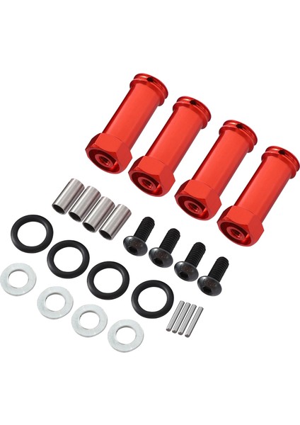 12MM Alüminyum Jant Hex Adaptörleri Uzun 29MM Uzatma Rc Araba Dönüşüm Parçaları 1/12 12428 12423 Kırmızı (Yurt Dışından) modelleri